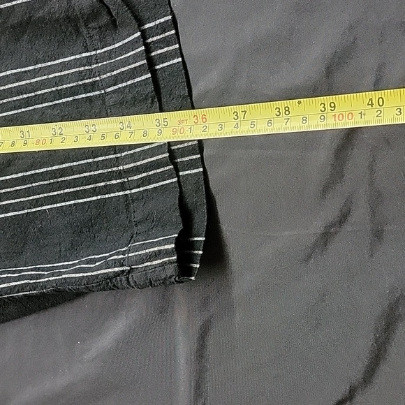 Torrid Size 18 Elastic Waist Black Pinstripe Linen Culotte Pant - Picture 15 of 16